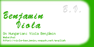 benjamin viola business card